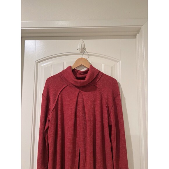 We the Free People Dark Burnt Orange Brown Cowl Split Back Turtleneck Sweater L - Picture 11 of 11